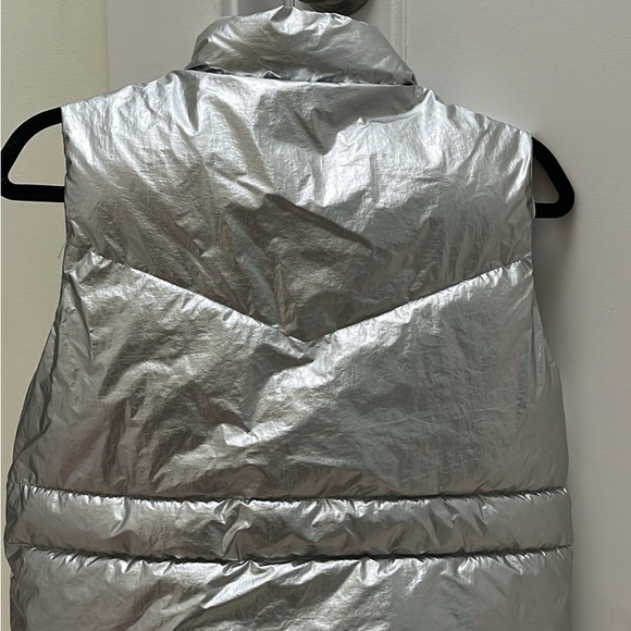 Zara Metallic Silver Vest Body Warmer - Picture 4 of 4